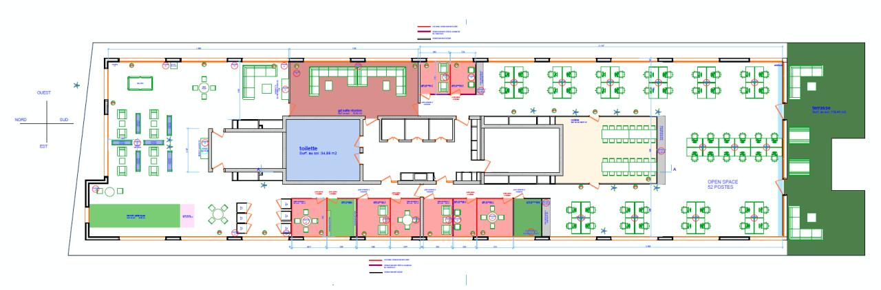 Bureau Lyon 1735m² Location bureau Lyon Rhône OLBUR2202122 45